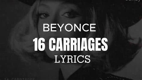 beyonce country song 16 carriages lyrics